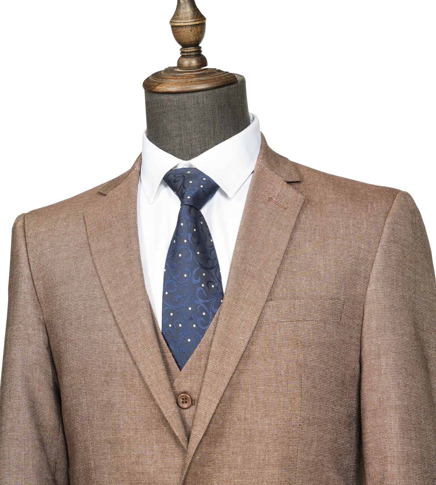 Tan Brown Slim Fit Suit