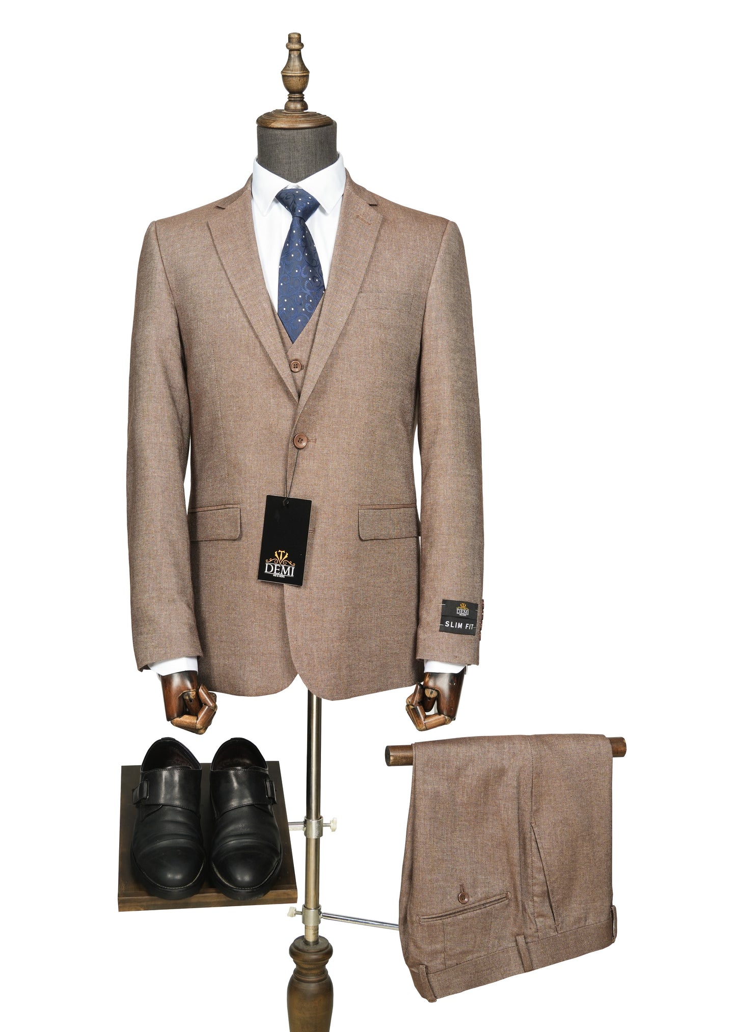 Tan Brown Slim Fit Suit