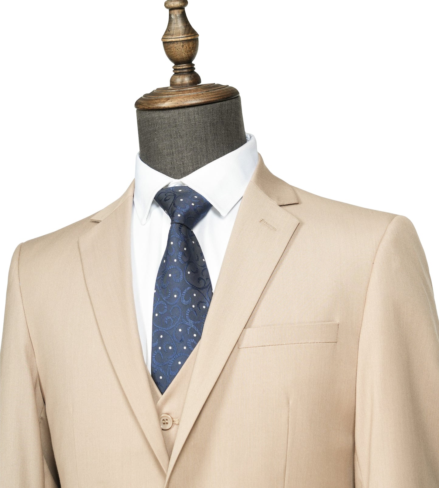 Beige Slim Fit Suit