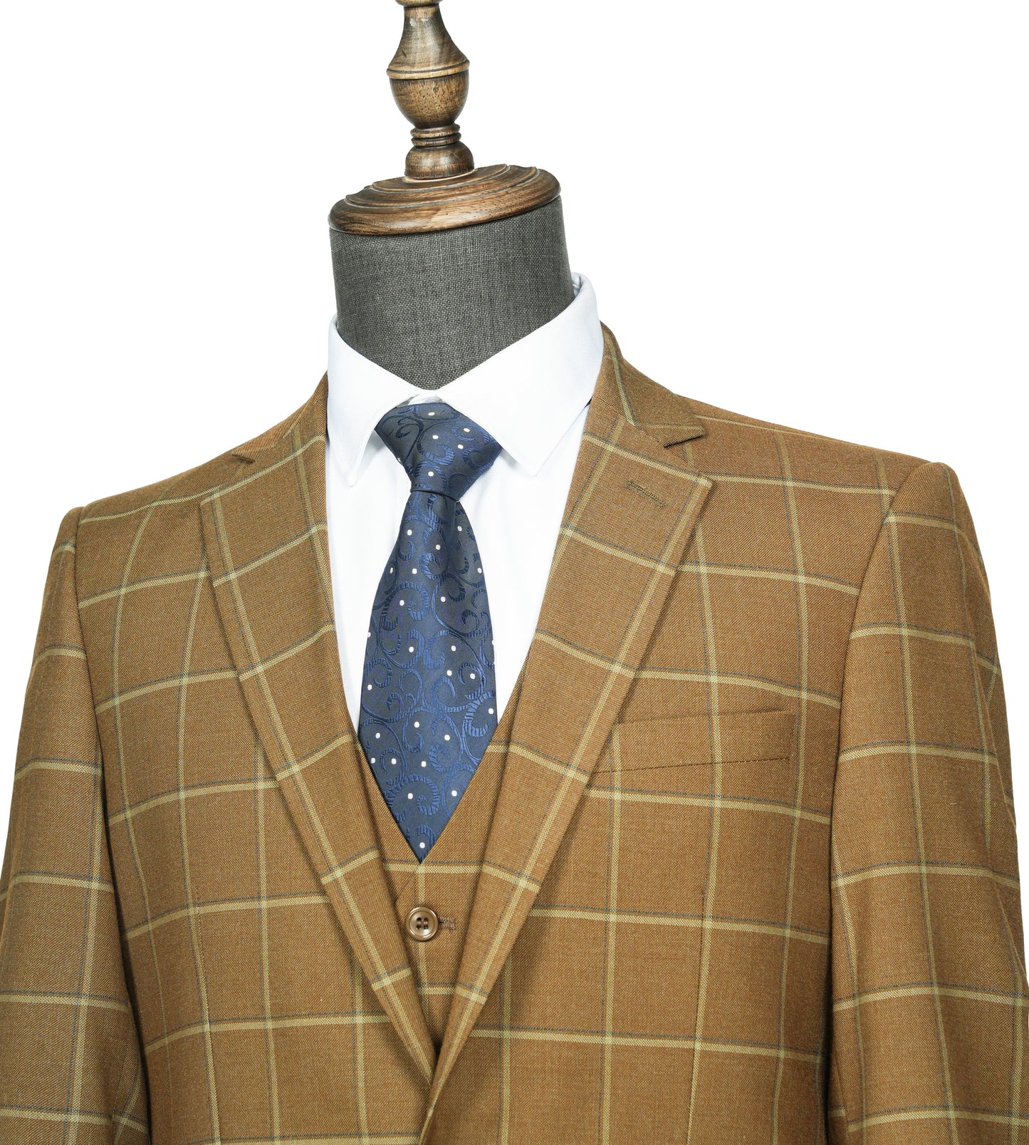 Classic Camel Plaid 3pc-Slim Fit