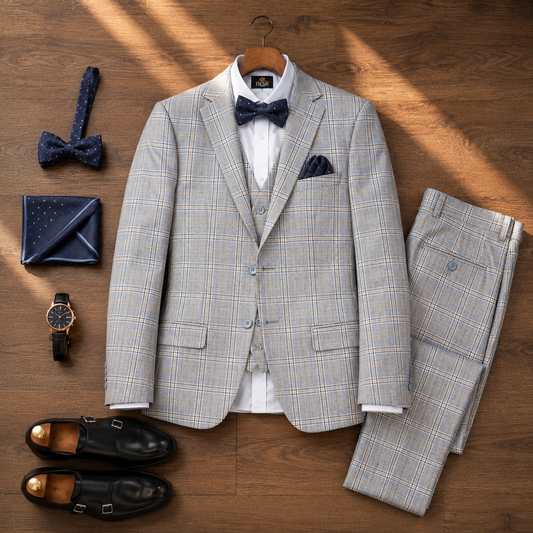 Grey Check 3pc