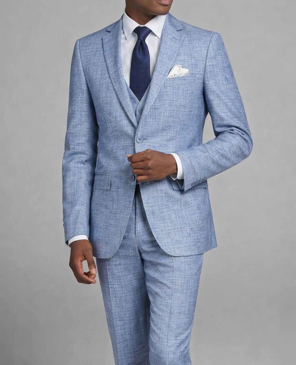 Sky Blue Slim Fit Suit