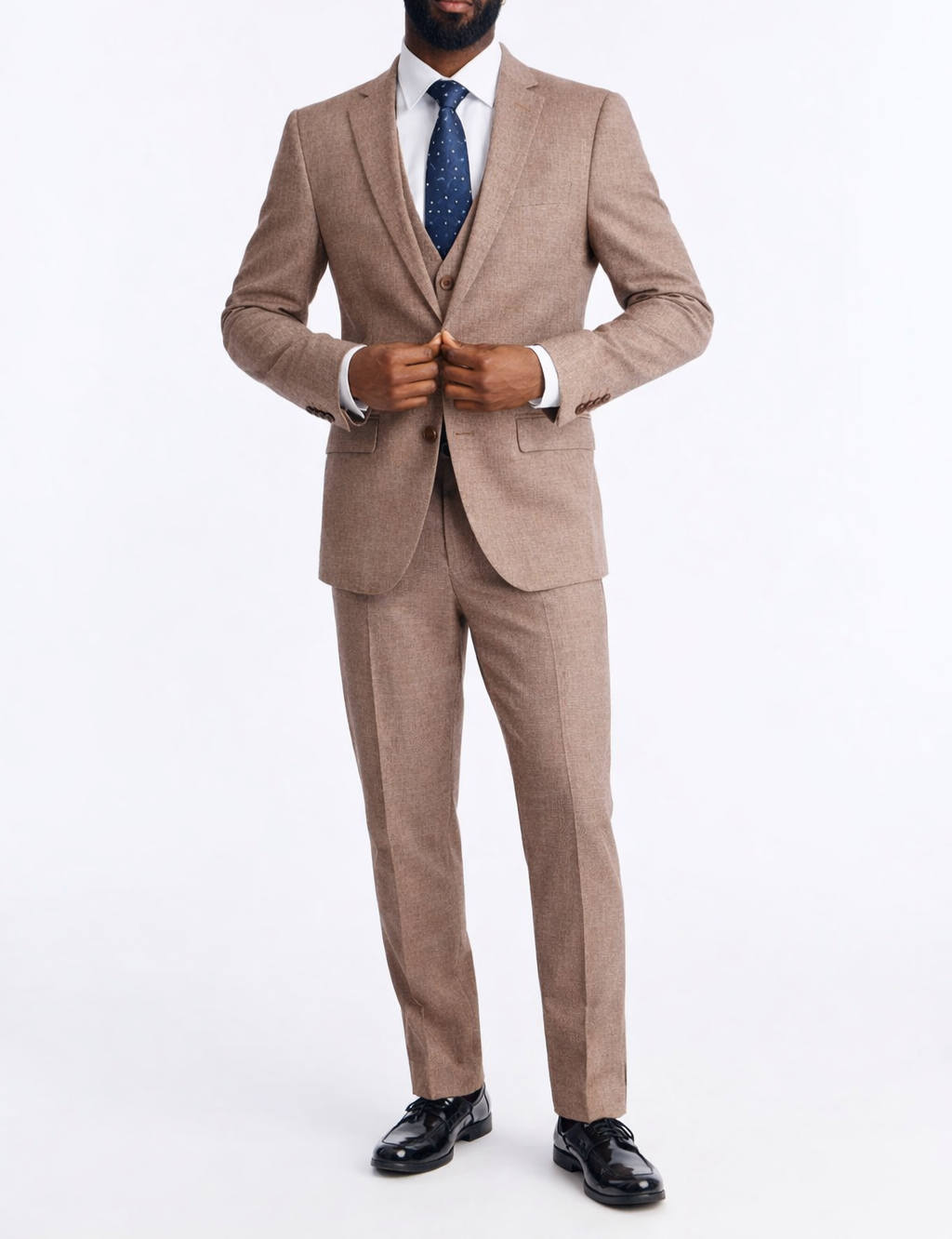 Tan Brown Slim Fit Suit